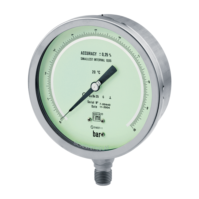 Nuova Fima Bourdon Tube Test Gauge, MN17 DN150